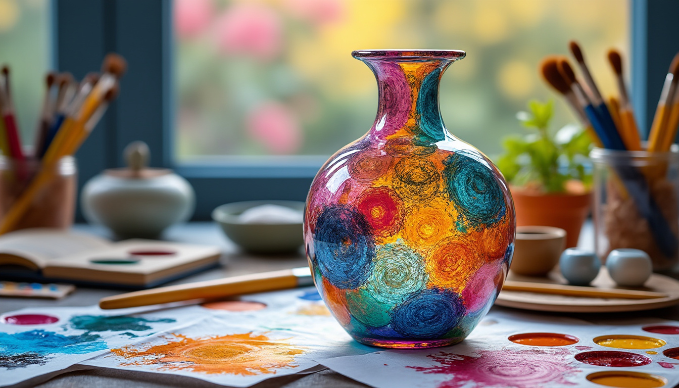 découvrez comment customiser un vase en verre grâce à des techniques de peinture à effet pour apporter une touche unique et tendance à votre décoration intérieure.