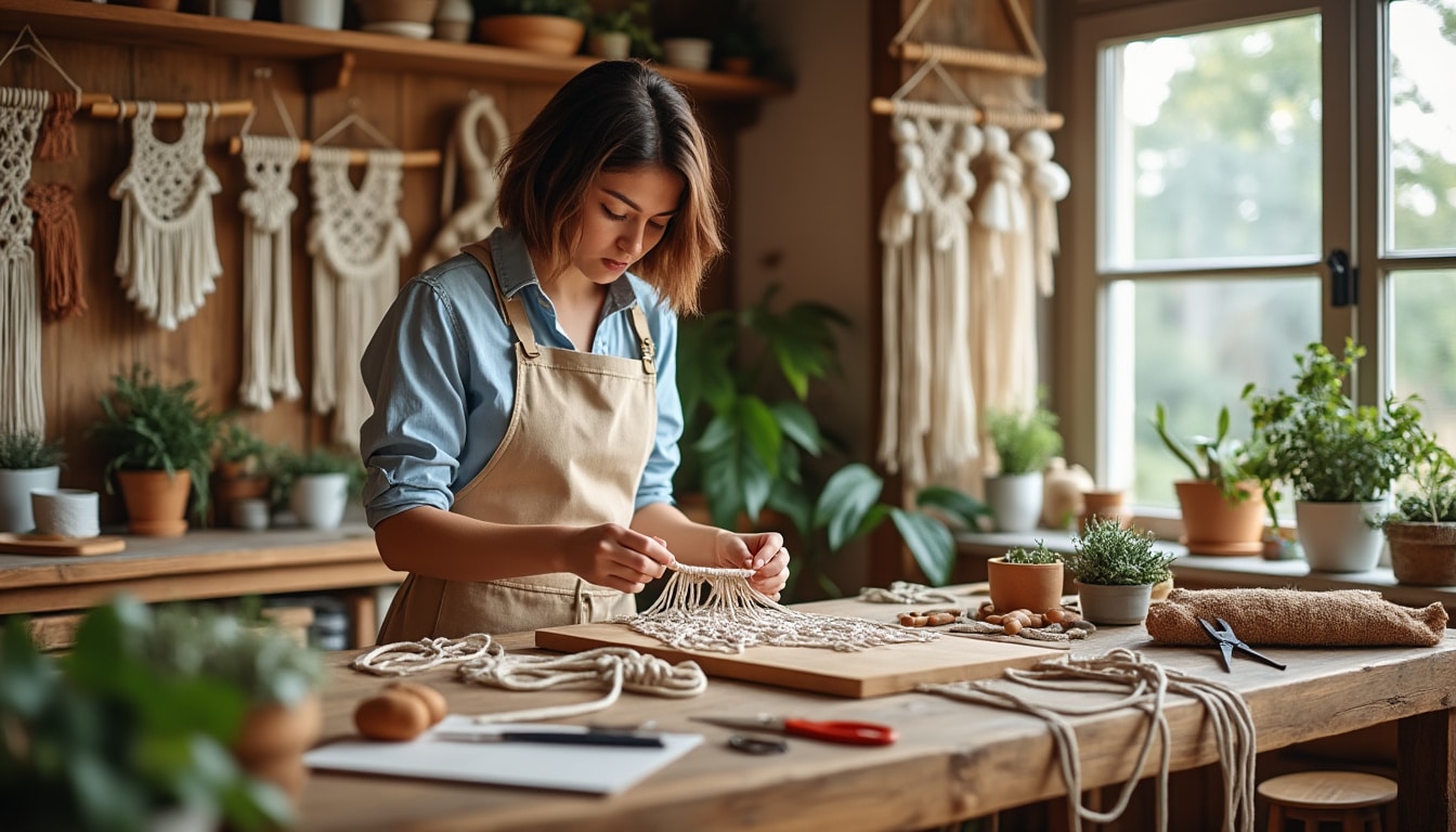 apprenez à créer facilement votre propre tenture murale en macramé grâce à ce tutoriel diy étape par étape. ajoutez une touche bohème et tendance à votre intérieur !