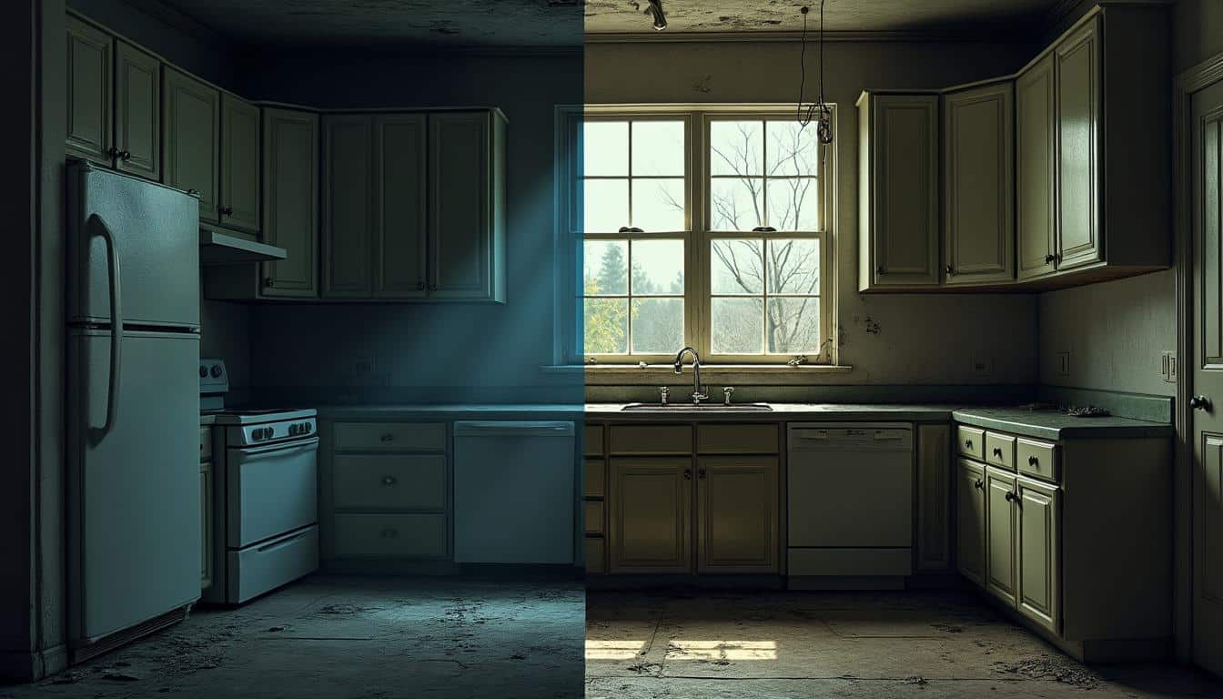 découvrez comment relooker une cuisine datée en seulement un week-end avec leroy merlin ! inspirez-vous de notre transformation avant/après pour donner un coup de jeune à votre espace.